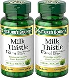 Nature's Bounty Milk Thistle 175mg, 200 Capsules (2 X 100 Count Bottles)