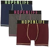  Hope\'N Life Usain Pantaloncini, Multicolore (Noir-Gris-Marine Noir-Gris-Marine), S Uomo
