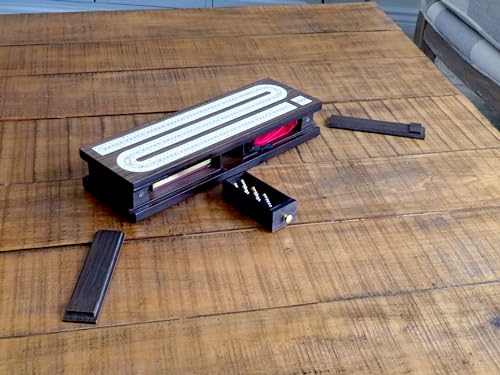 Cribbage Board Game Set Regal Games de Madera con Almacenaje miniatura 3