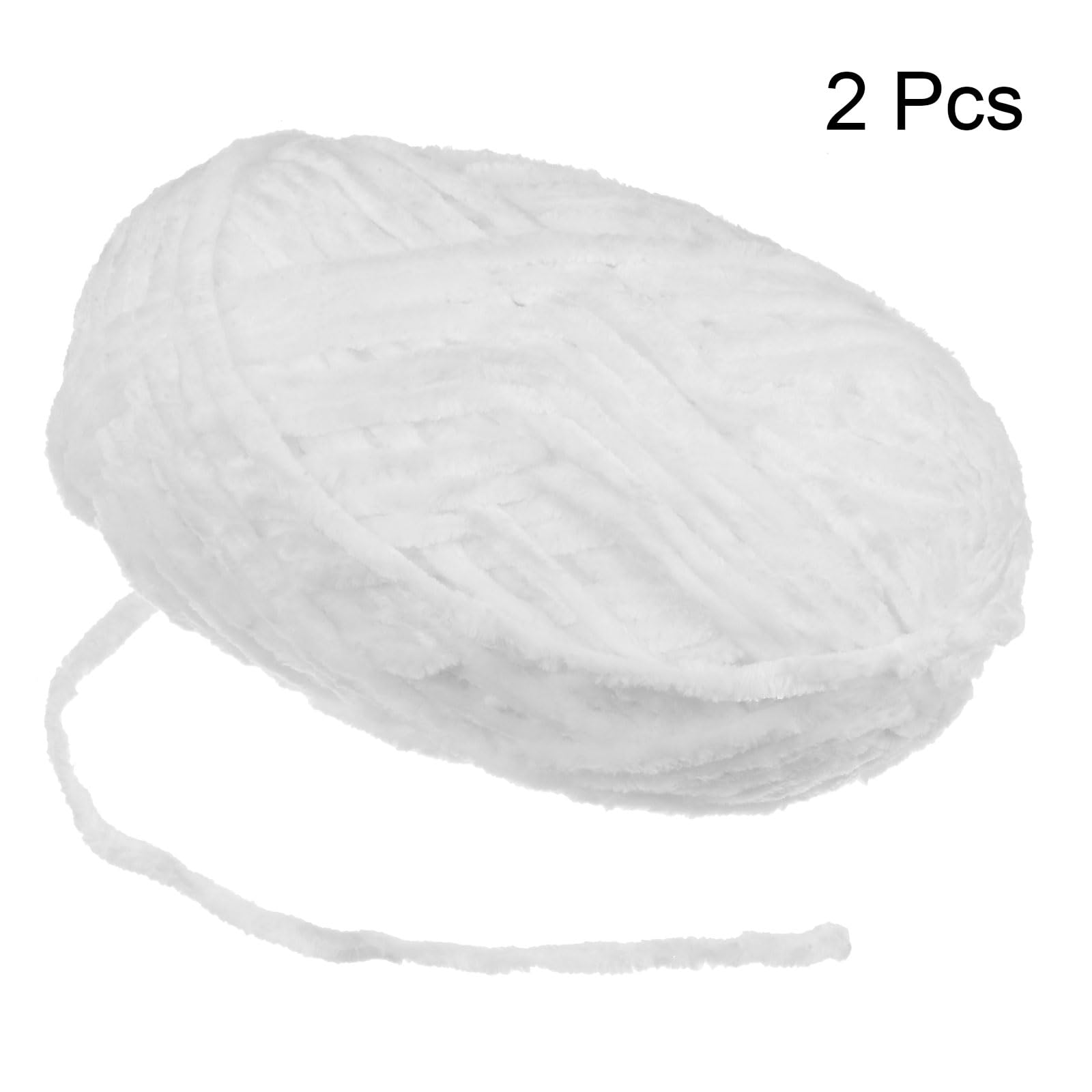 UXCELL 2 Skeins Velvet Chenille Yarn, 2x100g/7.1oz - Image 3