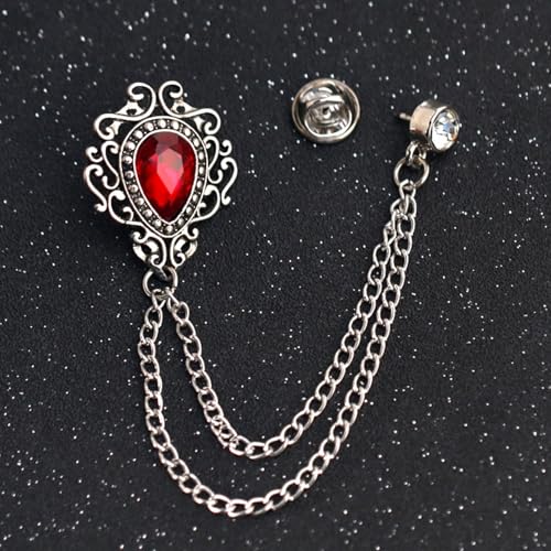 Image of Enamel Brooch Pin For Women Men, Vintage American Flag Crystal Lapel Pin, Christmas Brooch Suit Dress Clips Accessory Gift