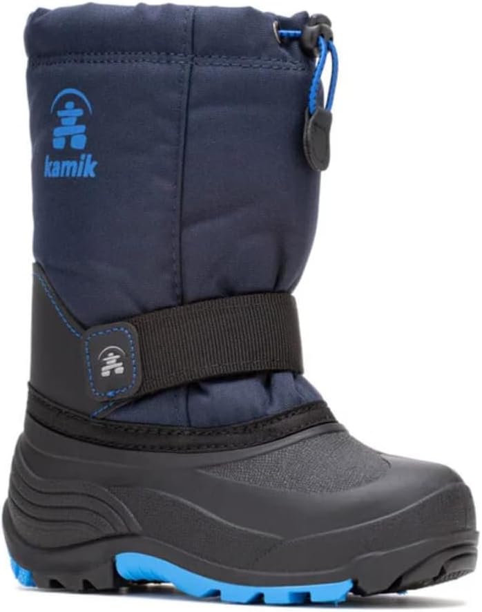 Kamik Rocket Insulated Snow Boots - Waterproof Upper for Kids Snow Boots - Adjustable Collar & Lace Lock