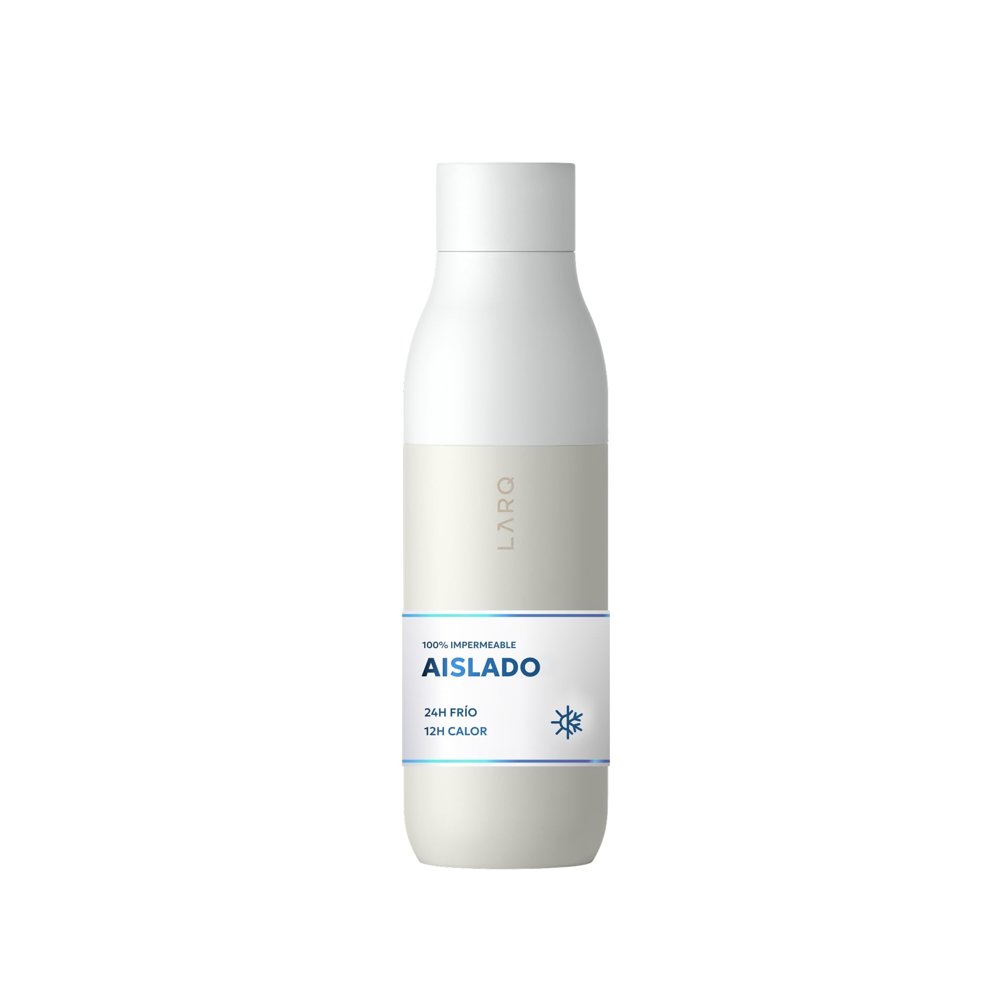 LARQ Twist Top - Botella de agua de acero inoxidable con aislamiento al vacío y diseño galardonado, termo, 740ml, Granite White