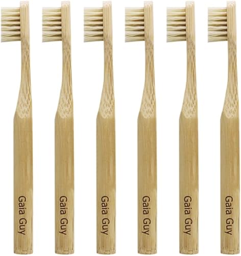 Cepillo de dientes de bambú de cerdas naturales para niños (sin nailon, solo pelo de jabalí), cepillos de dientes de bambú y cerdas de jabalí