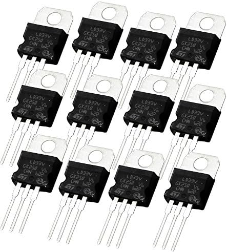 (12-Pcs) STMicroelectronics 3.3V, LD1117V33 Voltage Regulator, LD33V