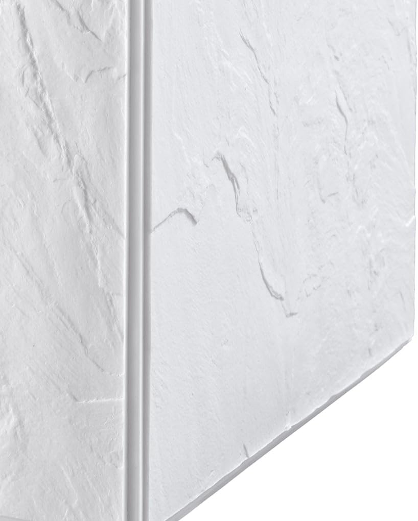 Nicole Miller - Wastebasket, Durable Resin Trash Can, Ideal for Bathroom, Bedroom, or Office, Modern Home Decor, Dorm Room Essentials (Zen Collection, White)