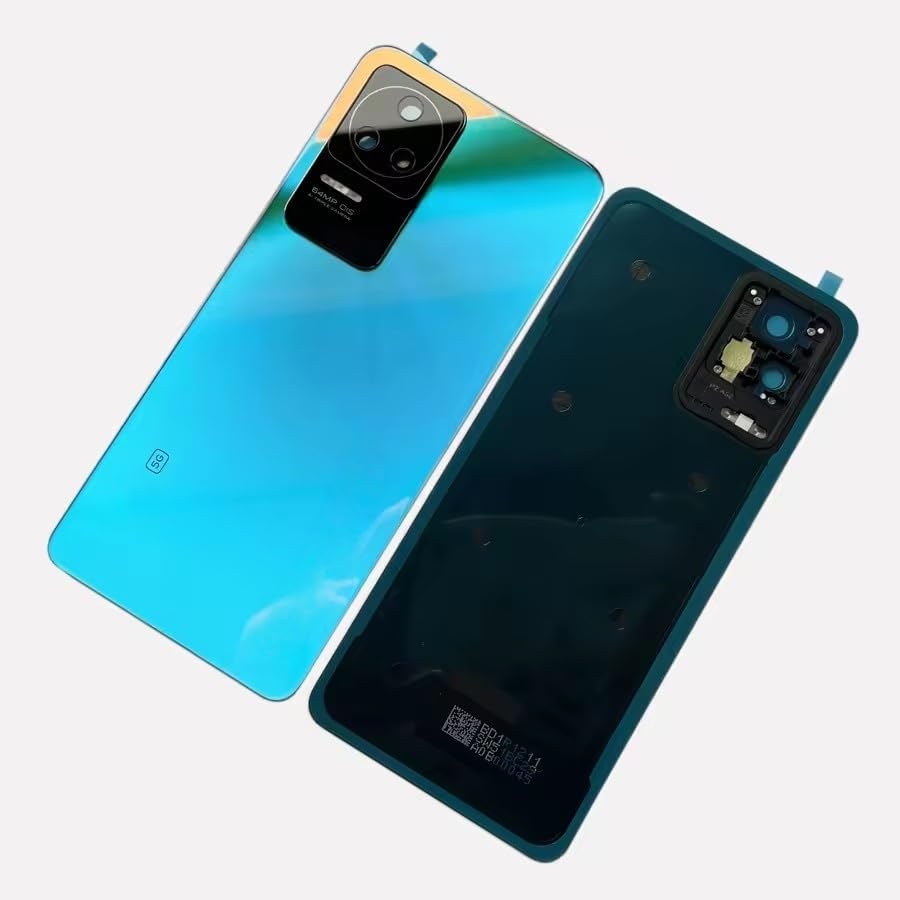 for Xiaomi Poco F4 Back Glass Battery Door Cover Replacement, Rear Housing Case with Camera Lens, for Poco F4 Rear Glass Panel Back Cover Repair Parts (Sliver)