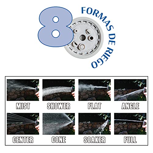 Spiral-Gartenschlauch Aqua Control C2107N2 mit 7 Bewässerungsformen und 15 m Länge