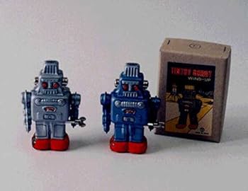 Amazon.co.jp: ブリキのおもちゃ ロボット シルバー (ゼンマイ式