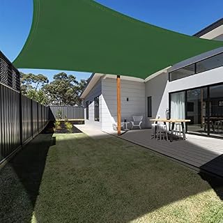 Ankuka Sun Shade Sail 2m x 3m Grey Rectangular Waterproof Garden Sun Sail Outdoor Patio Party Sunscreen Awning Canopy 98% UV Block With Rope