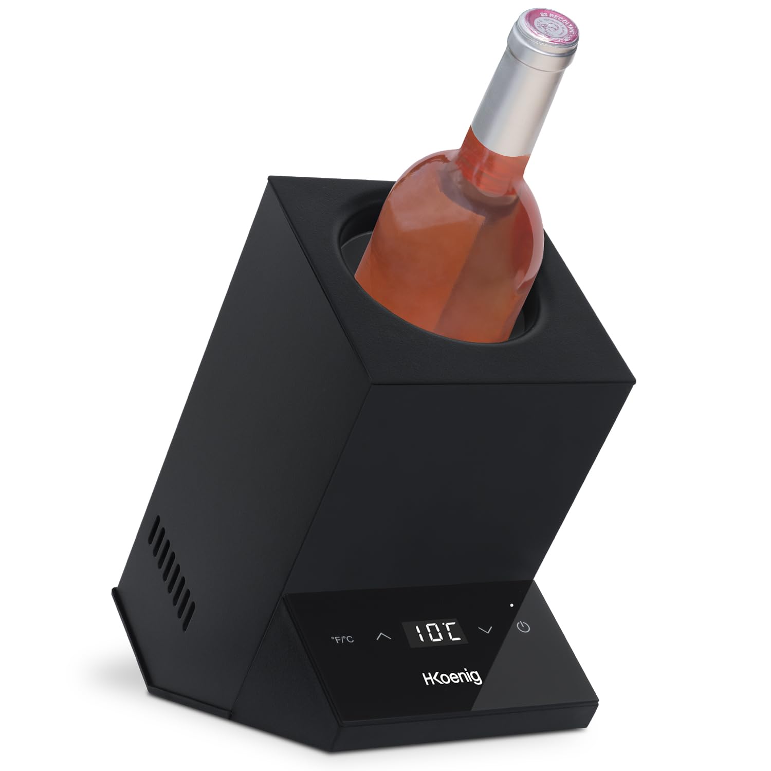 H.Koenig Vino LVX26, vino blanco, vino tinto, rosado, champán, hasta 9 cm de diámetro, temperatura ajustable de 5° a 18° celsius, control digital, potencia: 72 W