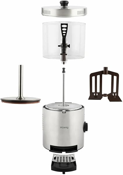 H.Koenig Dispenser per cioccolata calda Acciaio inox SHK800, 1200W, Ciotola rimovibile da 3L, Termotasto regolabile, Mantenimento in caldo, Sistema antigoccia, Lavabile in lavastoviglie - 5