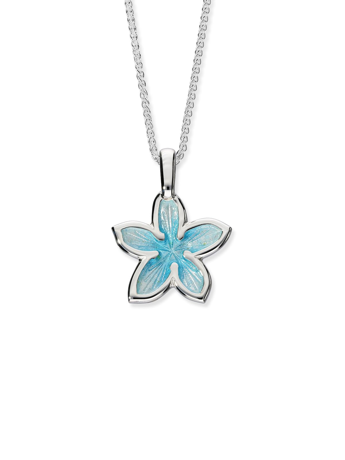 ORTAK 925 Sterling Silver Handmade Pendant Necklace | Hot Glass Hand Enamel In Spearmint Colourways | High Polished | Scottish Fine Jewellery | Made In Scotland