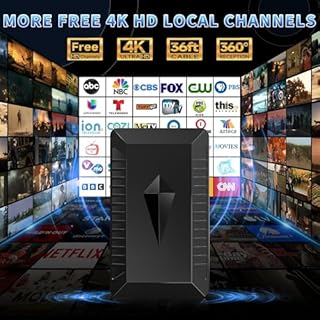 Antenna TV Interna Amplificata Potente e Portatile,650KM+ Antenna Digitale Terrestre da Interno/Esterna Amplificata Potente Supporto 4K 1080p DVB-T/DVB-T2 VHF UHF, Cavo Coassiale 10M