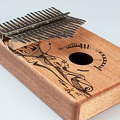 Art Series Kalimba 17 Peaceful Mind en acajou avec sac et marteau d’accordage - Les Beatles, Paul McCartney, John Lennon, RIngo Starr, George Harrison Art Series Kalimba 17 Peaceful Mind en acajou avec sac et marteau d'accordage – Image 5