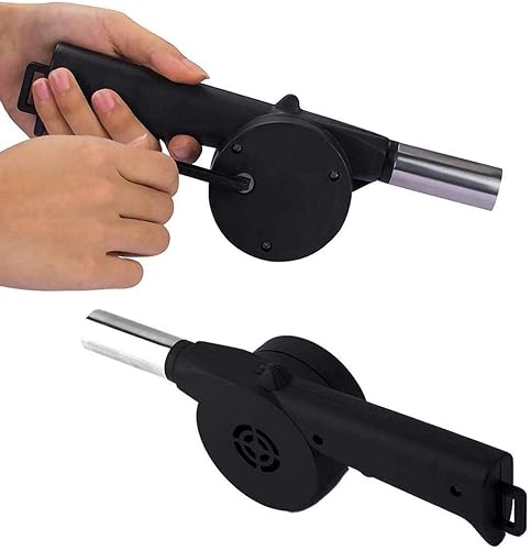 Miniatura 6 de Soplado de aire, materiales metálicos de alta calidad, mini soplador de aire, ligero y portátil, soplador de aire de fuego manual de manivela de