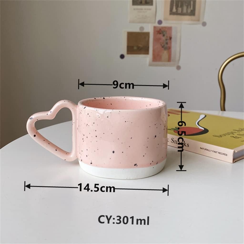 Korean INS Ceramic Splash Ink Dot Mug Ice Coffee Cups Milk Mark Tea Cup Office Mug Couples Cup(D)