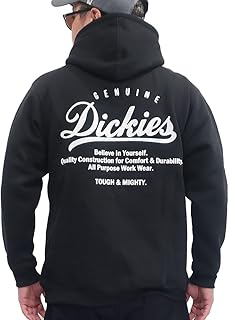 [GENUINE Dickies] ディッキーズ 裏起毛スウェット バックプリント プルパーカー メンズ ブランド M L XL 抗ピリング加工 あったか フード付き 10001729
