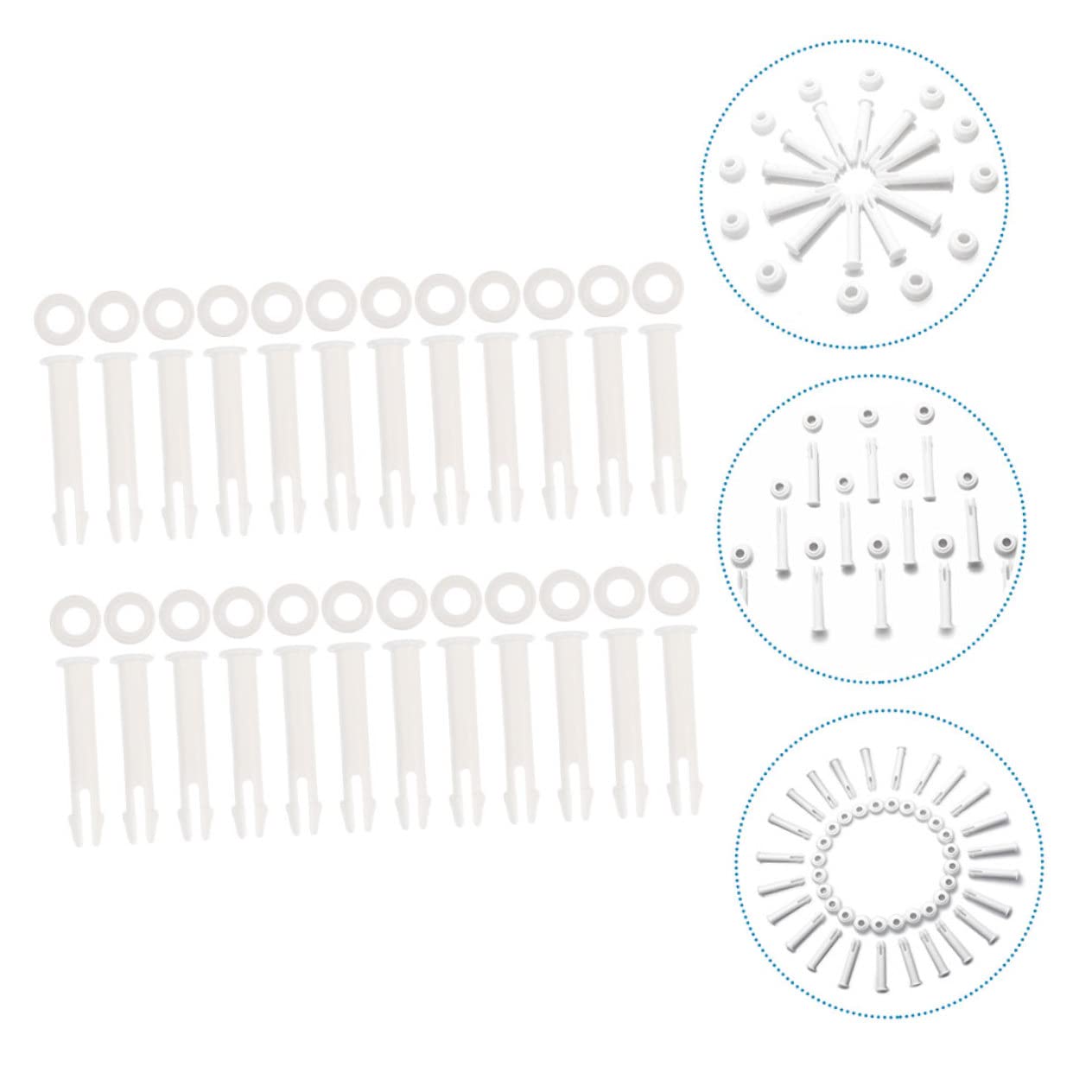 Sosoport 48piezas Conector para Piscina Pasadores De Plástico para Adaptadores De Piscina Accesorios para Desmontables y Hinchables