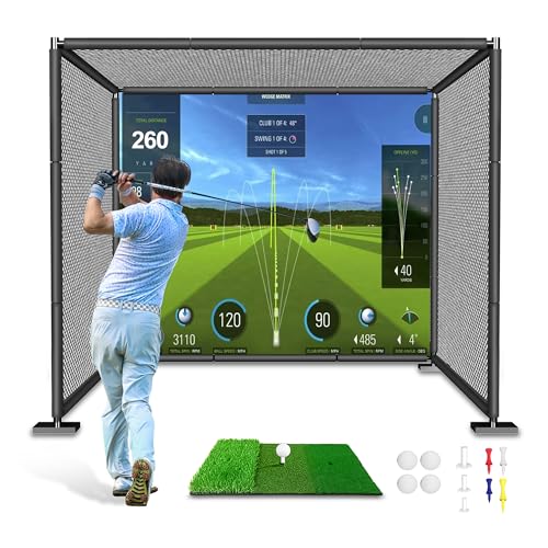 YUNIC Golf Driving Cage with Metal Frame