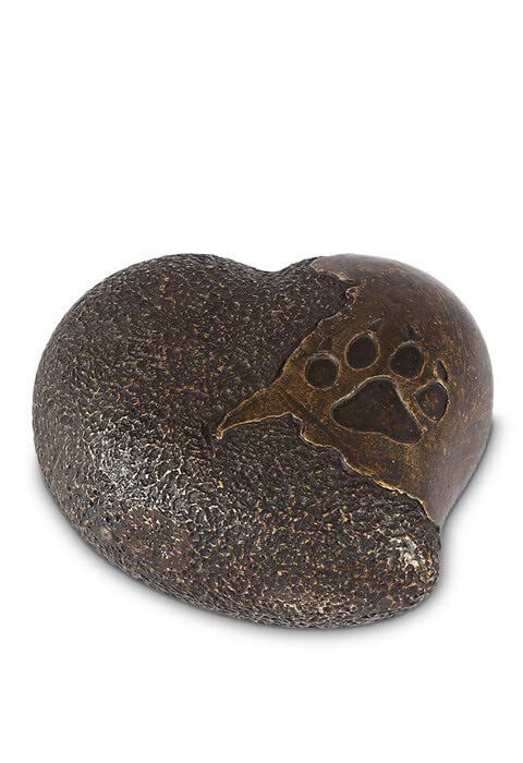 Mini-urne Coeur en Bronze de fonderie d'art funéraire