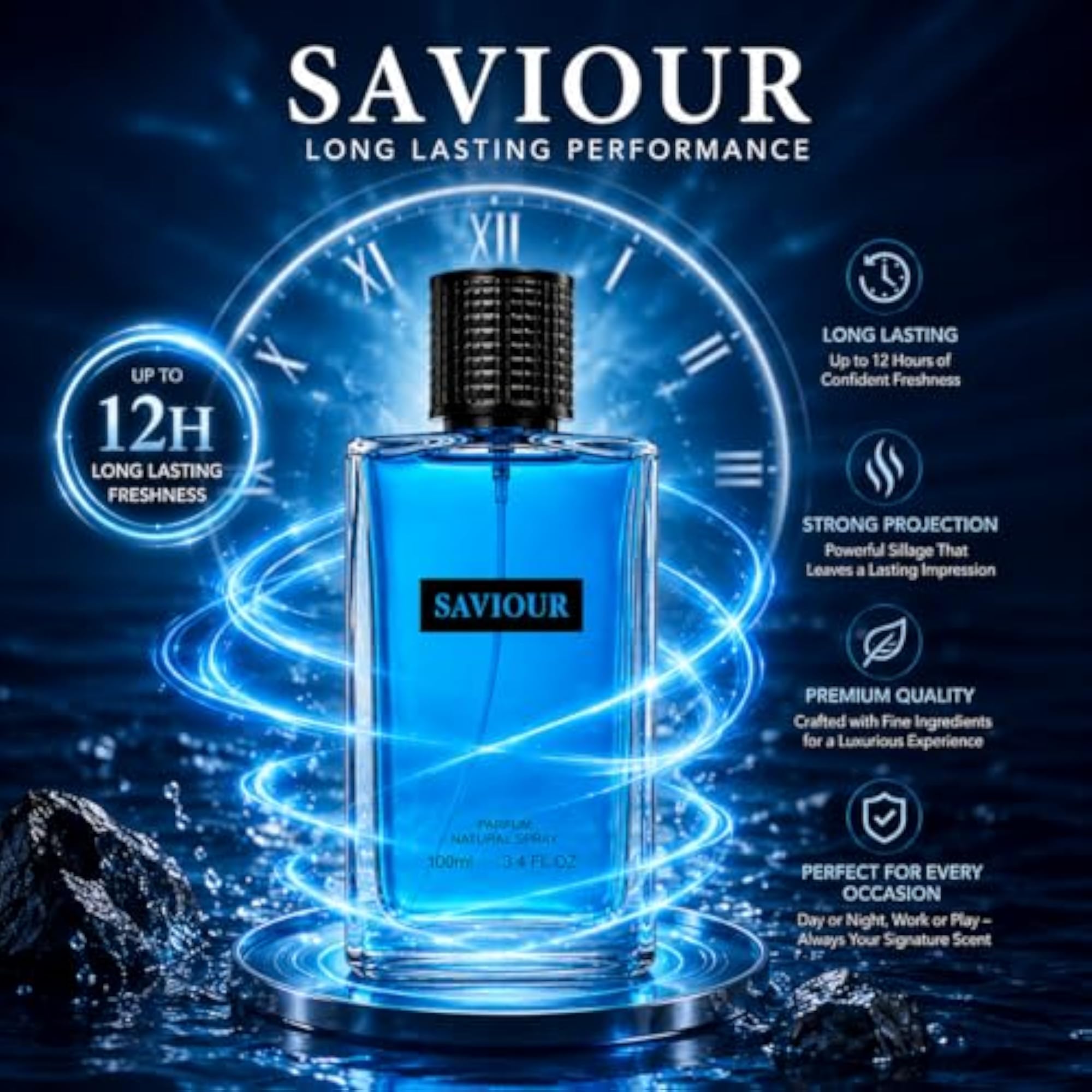 Saviour Eau De Parfum for Men, Long Lasting