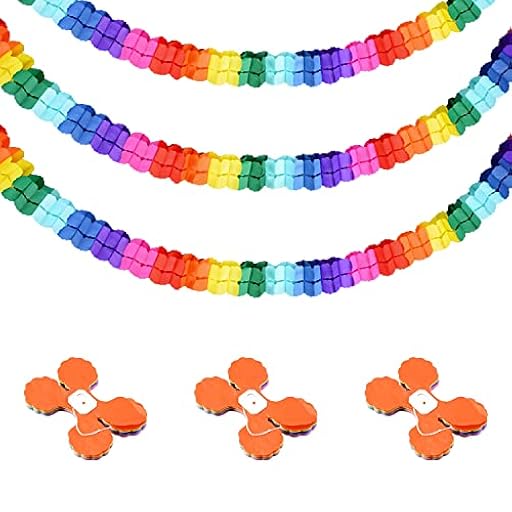 6 Piezas Guirnalda de Papel de Colores 3 Metros Guirnaldas de Papel Multicolor Cuatro Hojas Trébol de Guirnalda para Banquetes Fiestas de Cumpleaños Reuniones Carnaval Bodas | Ya disponible en tu tienda friki favorita! En mundofriki.es!