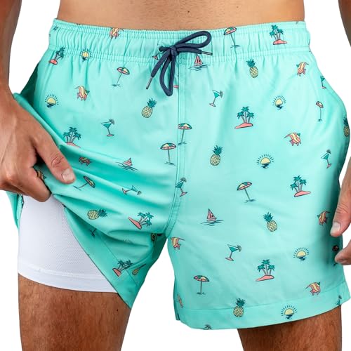 Kanu Surf 5” Adventure Men’s Swim Trunks – UPF 50+ Quick-Dry Bathing Suit Shorts with Pockets & Compression Liner (XX-Large)
