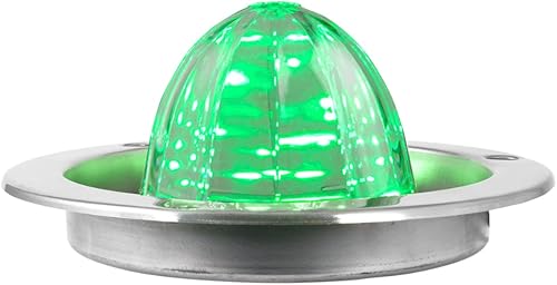 GG Grand General 81918 verdeclaro clásico sandía 18 LED luz con acero inoxidable brida montaje bisel