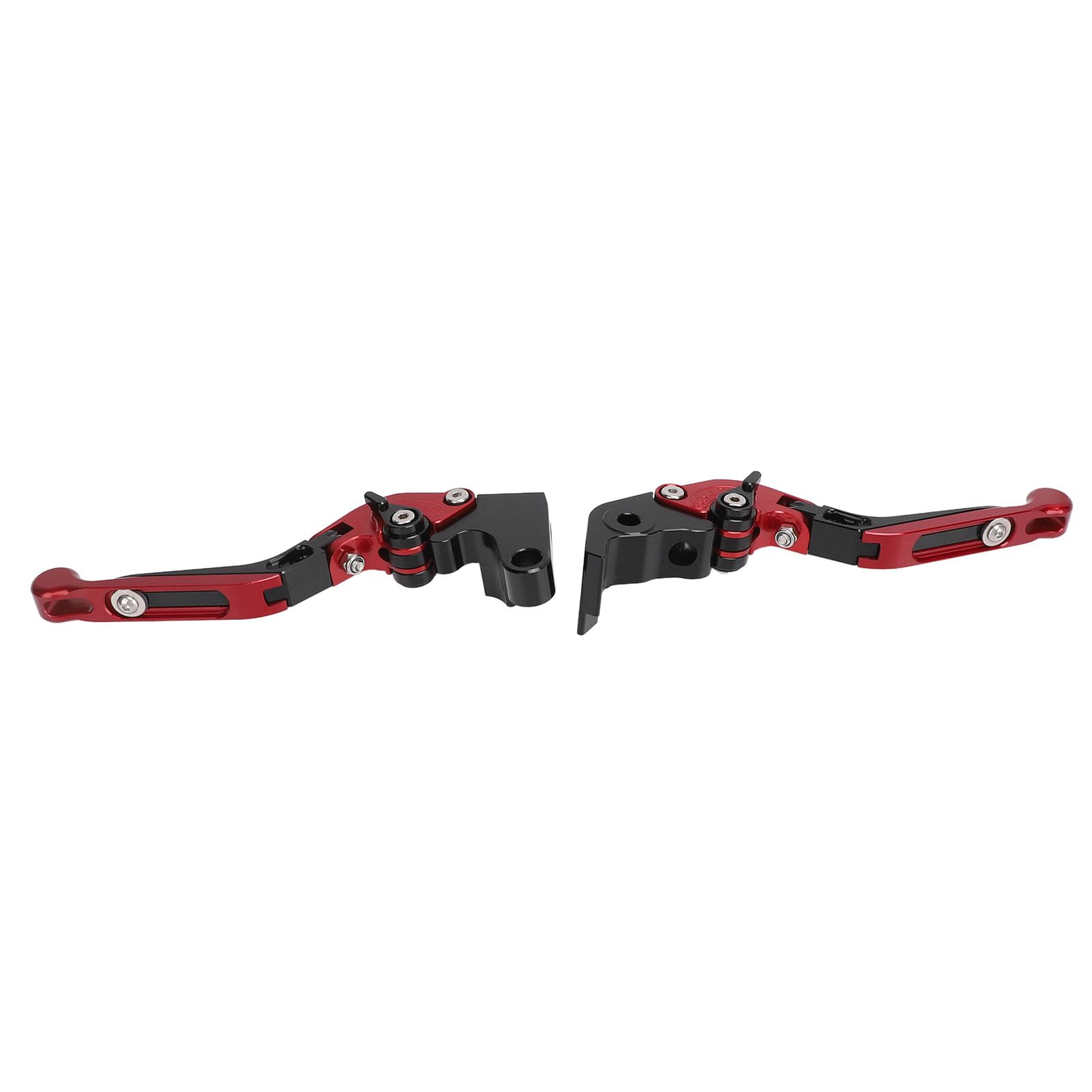 Coppia leve freno frizione pieghevoli per moto anodizzate nere CNC 6061 in lega di alluminio sostituzione manubrio anteriore sinistro destro adatto per YZF R1 2004-2008 R6 (Rossa)