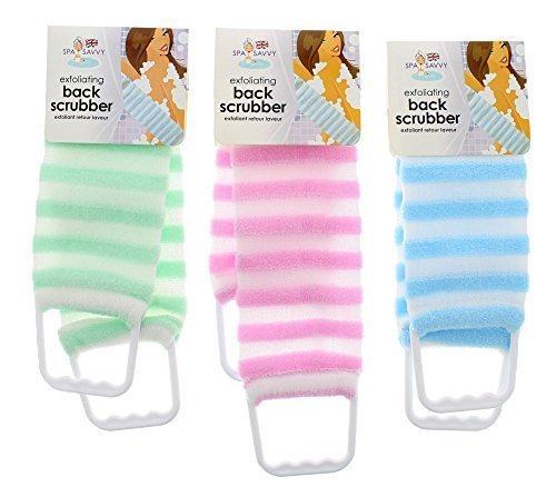 1 Spa Savvy Exfoliating Back Scrubber - Colors May Vary by London Bath