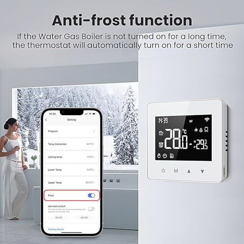Thermostat contrôlé par application et programmable avec commande vocale