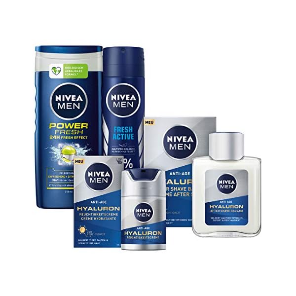 NIVEA MEN Performance Set, Geschenkset für den gepflegten Mann, Pflegeset mit After Shave Balsam, Anti-Falten… – Bild 5