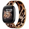 Booyi Bandjes Compatibel met Fitbit Versa 3 / Fitbit Sense, metalen banden Magnetische sluiting Verstelbare…