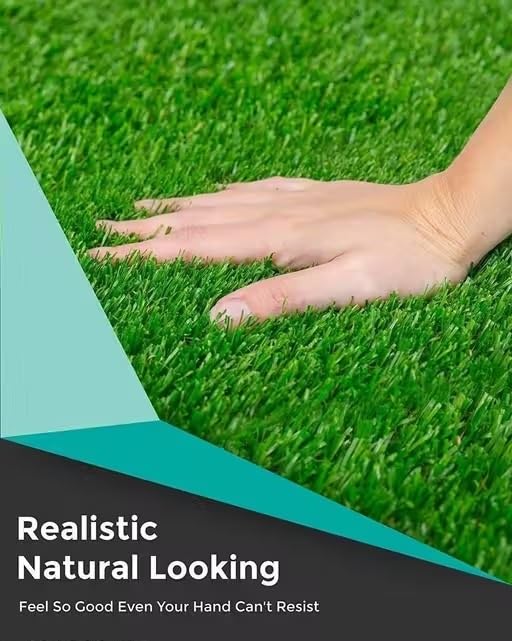 Image of 40x60 cm Artificial Grass Door Mat Anti-Slip Waterproof Mat for Home, Office, Indoor Outdoor Green Free Size