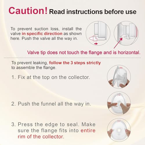 Image of Nenesupply Handsfree Wearable Collection Cups Breastmilk Compatible with Baby Buddha Momcozy V1 V2 Breast Pumps. 24mm Silicone Flanges Replacement Pump Parts Accessories 19mm 21mm Inserts
