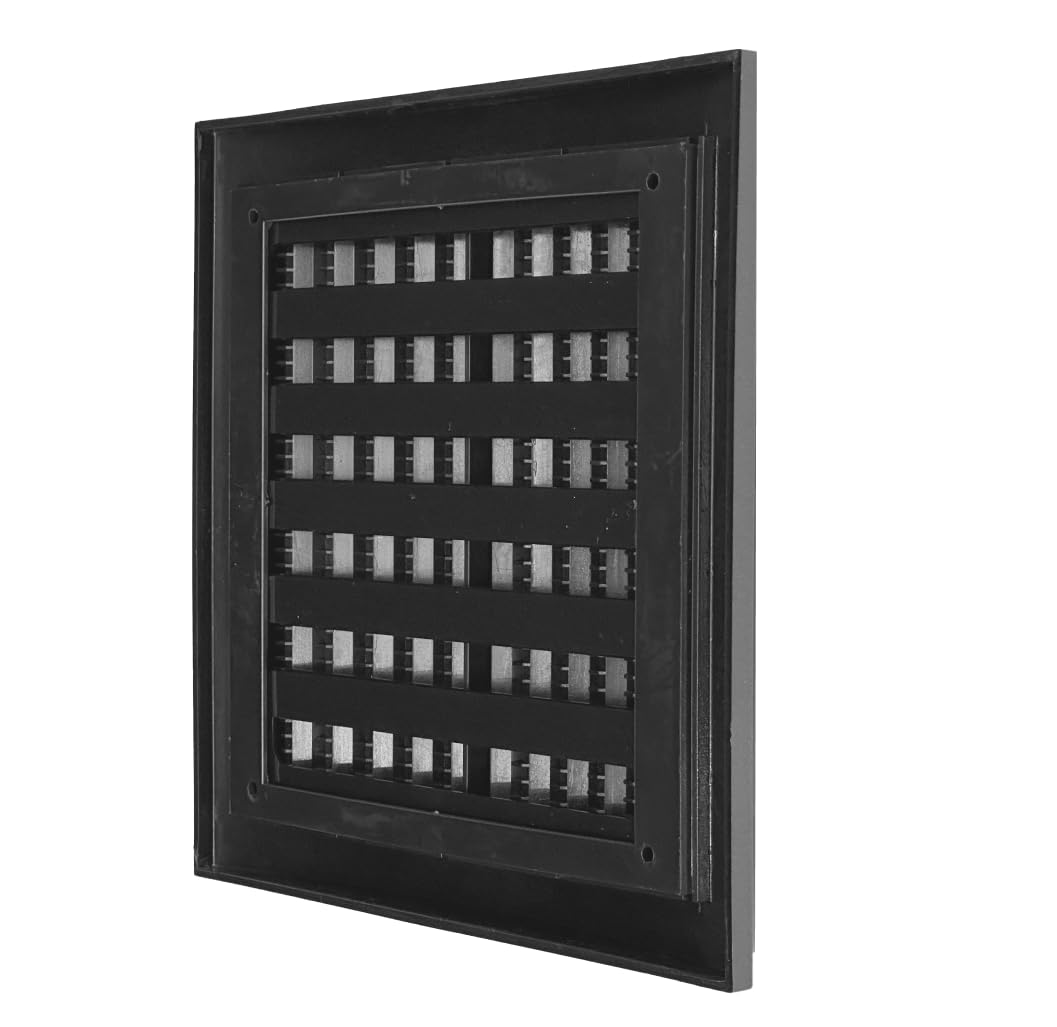 H&C VENT Grille Aeration Galvanisé 400x400mm Avec Moustiquaire │ Evacuation Caches Tuyau