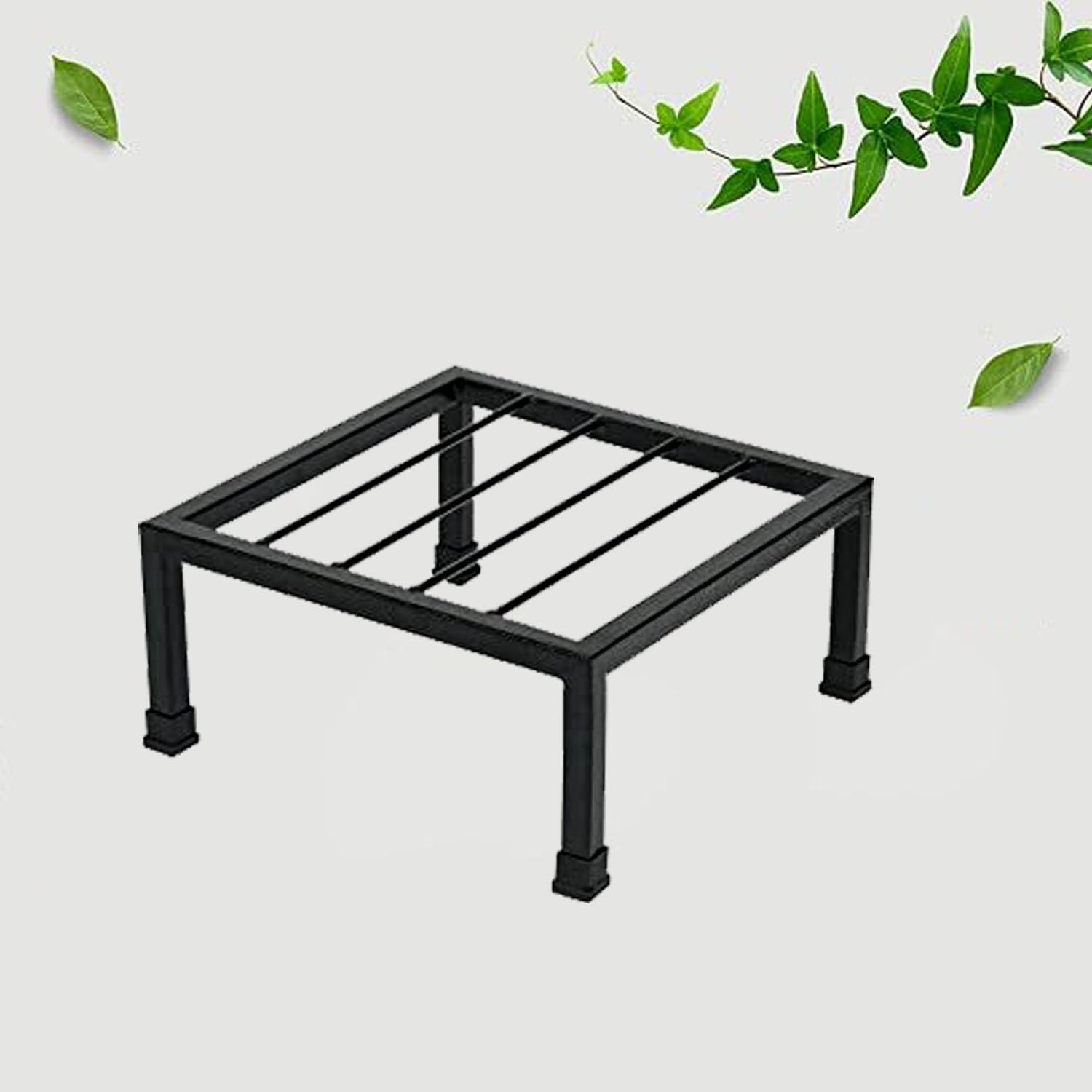 Plant Stand Iron Indoor Outdoor Flower Plant Stand For Balcony (Black-Set of 1) for indoor living room, Home, Garden, Balcony-image-36