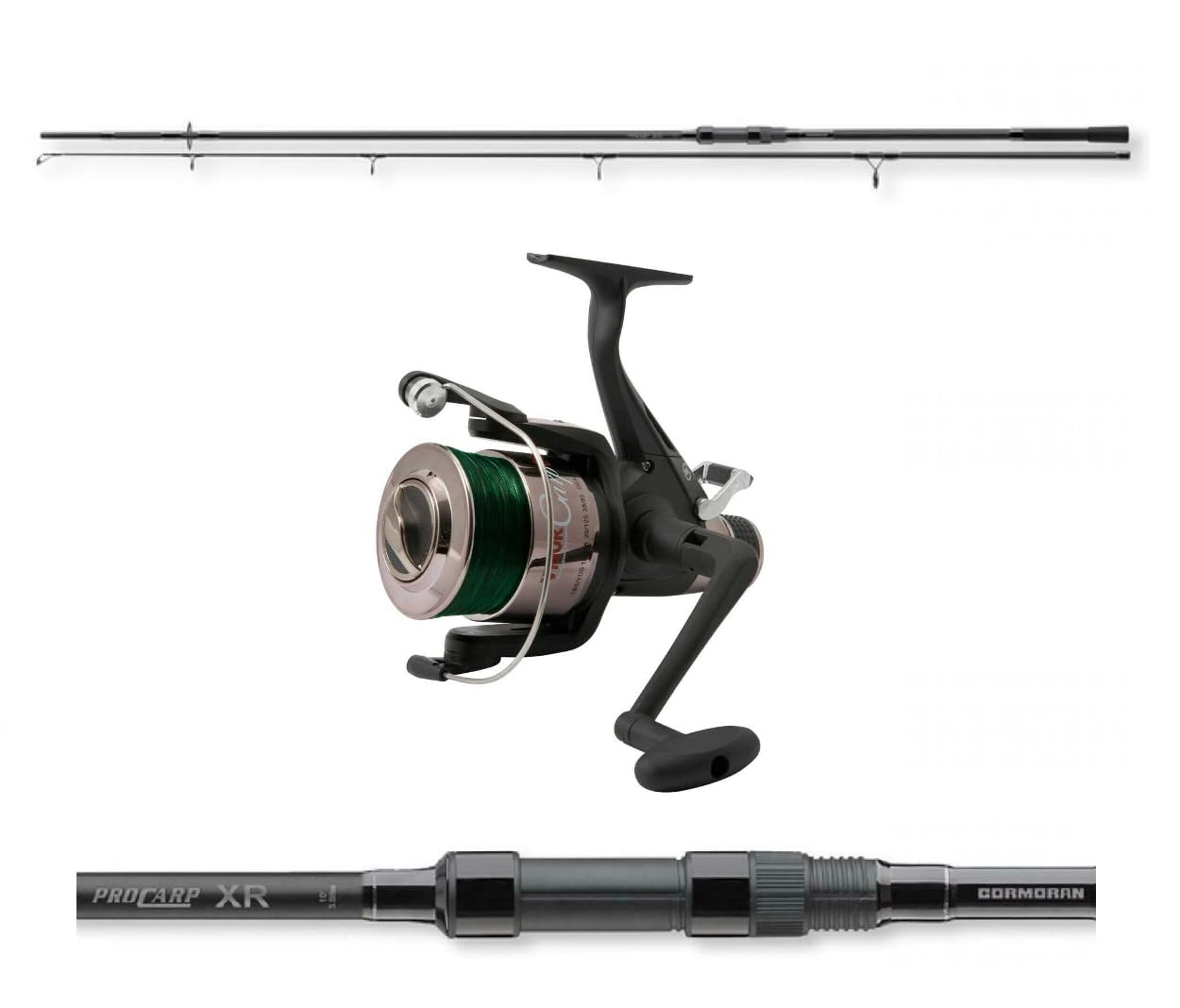 Karpfencombo Pro Carp-XR 3,60m 12ft 3,00lb Karpfenrute + Lineaeffe Vigor Carp II 60 Freilaufrolle mit Schnur