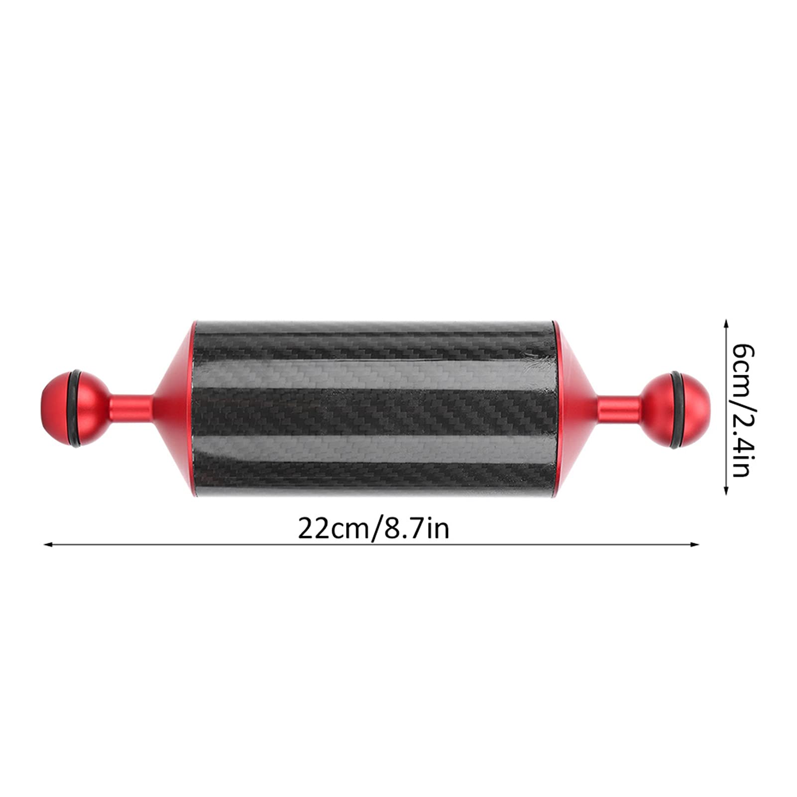 Oumefar Brazo Flotante de Aluminio Duradero de Fibra de Carbono, para Fotografía Macro y Gran Angular, para Cámara (8 Pulgadas)