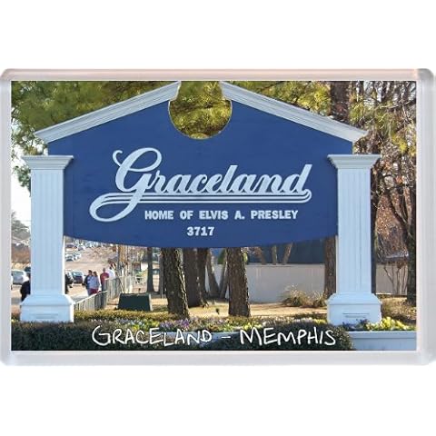 Graceland Jumbo Fridge Magnet - Elvis Cover