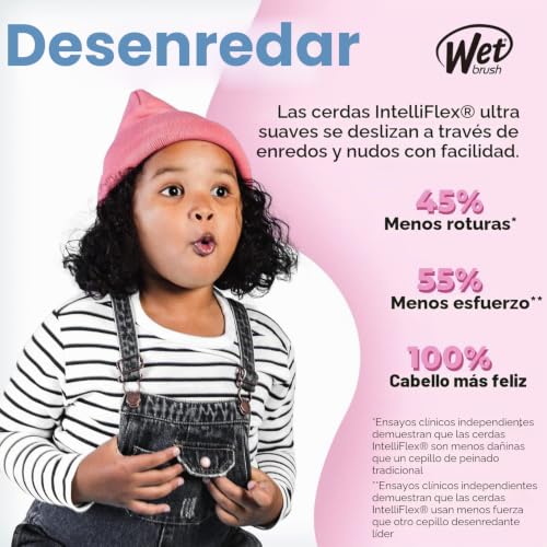 Evita tirones con WetBrush Original Detangler Hairbrush, cepillo suave para cabellos difíciles 7