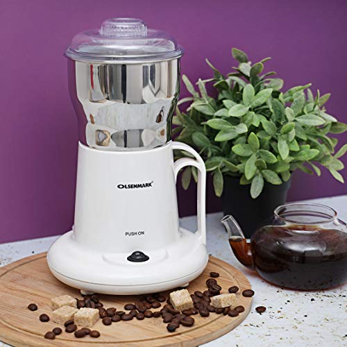 Olsenmark-2000W-Coffee-Grinder-Electric-Grinder-Stainless-Steel-Jar-Blades-for-Coffee-Beans-Spices-Dried-Nuts-Grinding-Detachable-Bowl-Transparent-Lid-Large-Capacity-Mill