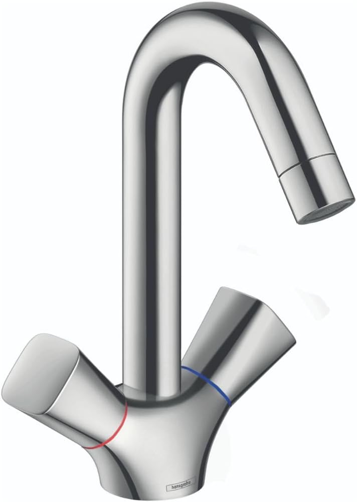 Logis Modern Low Flow Water Saving 2-Handle 1 9-inch Tall Bathroom Sink Faucet in Chrome, 71222001