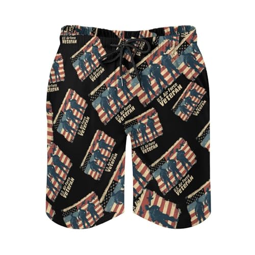 U.S Air-Force Army Men's Swim Trunks Quick Dry Board Shorts Hawaiian Beach Shorts With Pocket4