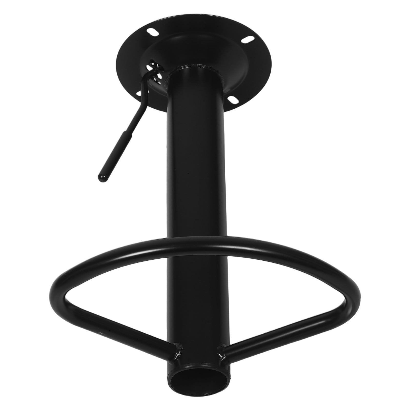 POPETPOP Bar Stool Base Replacement Legs with Swivel Post and Integrated Footrest, Black Iron Material for Home Bars, Kitchen Islands, and Parties, Compatible with Most Barstools to Leg