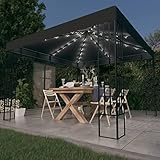 Photo Gallery home articoli,gazebo con stringa di luci led 3x3 m antracite, mobili per abiti Photo Gallery home articoli,gazebo con stringa di luci led 3x3 m antracite, mobili per abiti