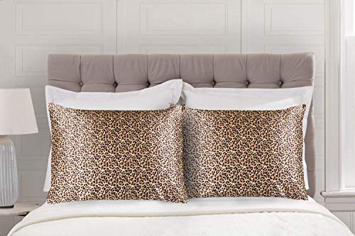 Image of BLISSFORD Luxury Satin Pillowcase for Hair - King Satin Pillowcase with Zipper, Leopard Print Cheetah (1 per Pack)
