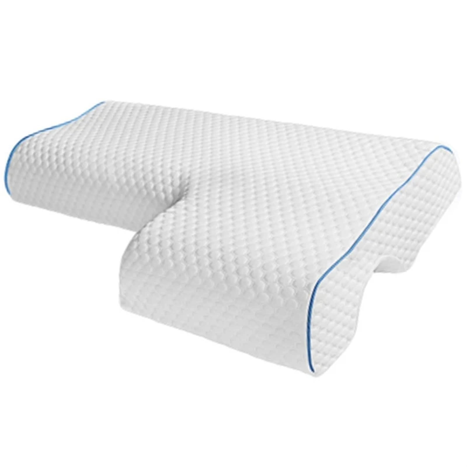 Almohada De Espuma Con Memoria Almohada de espuma viscoelástica Almohada for parejas con reposabrazos Espuma viscoelástica Anti presión de las manos Alivio del dolor de cuello Cojín cervical for dormi