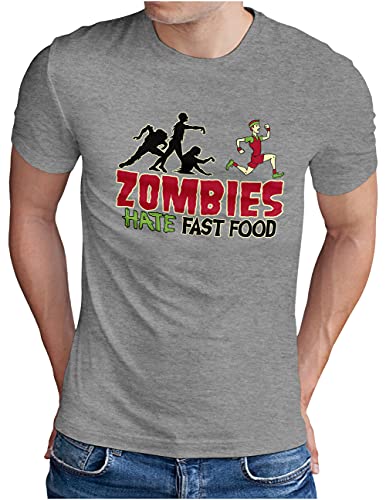 T-Shirt HORROR HALLOWEEN OM3 gris chiné grande taille 5XL de style rétro
